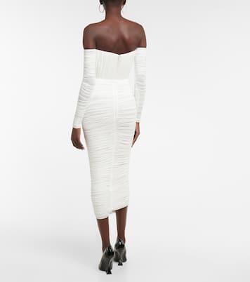 Sterling off-shoulder midi dress | Alex Perry
