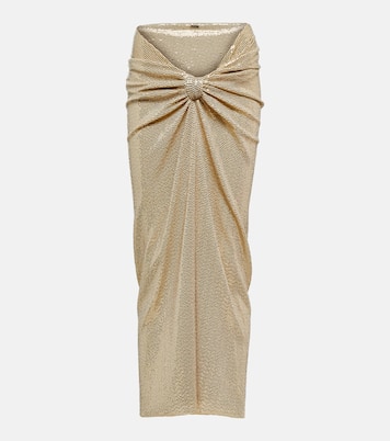 Falda midi fruncida con lentejuelas | Dodo Bar Or