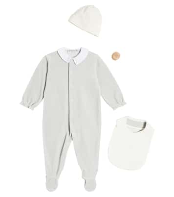 Baby Set aus Strampler, Mütze, Lätzchen und Milchzahndose | Bonpoint