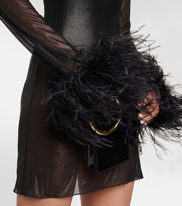 Feather-trimmed minidress | Oséree