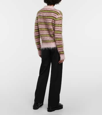 Cardigan a righe in misto mohair | Marni