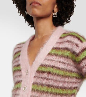 Cardigan a righe in misto mohair | Marni