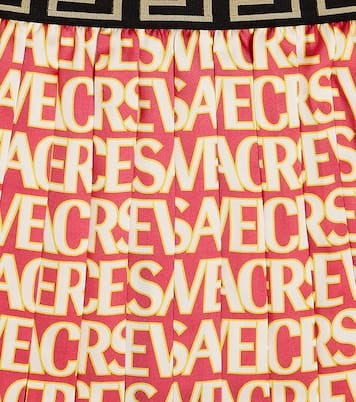 Falda plisada con logo y Greca | Versace Kids