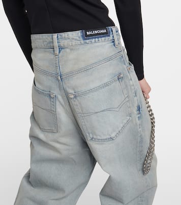 Jeans a gamba larga e vita media | Balenciaga
