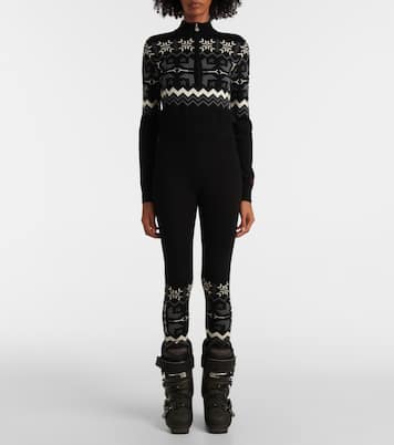 Nordic intarsia wool half-zip sweater | Perfect Moment