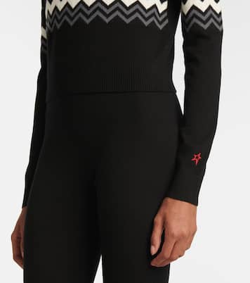 Nordic intarsia wool half-zip sweater | Perfect Moment