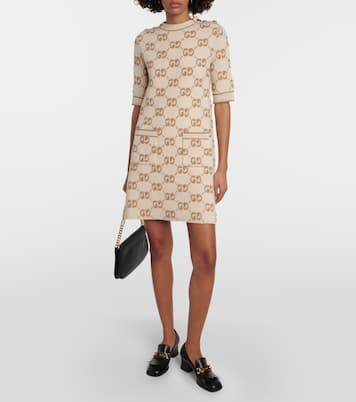 Miniabito GG in jacquard di lana bouclé | Gucci