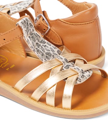 Sandali Poppy Back Neptune in pelle | Pom d'Api