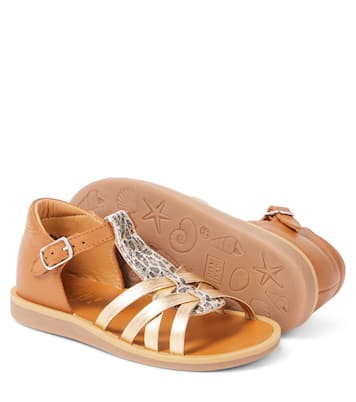 Sandali Poppy Back Neptune in pelle | Pom d'Api