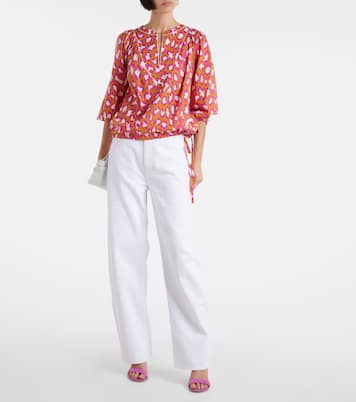 Top Juliette in misto cotone con stampa | Diane von Furstenberg