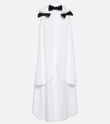 Vestido midi de popelín con lazo | Noir Kei Ninomiya