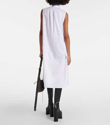 Vestido midi de popelín con lazo | Noir Kei Ninomiya