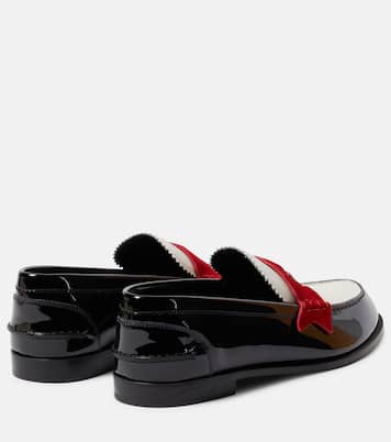 Mocassins Penny en cuir verni et daim | Christian Louboutin
