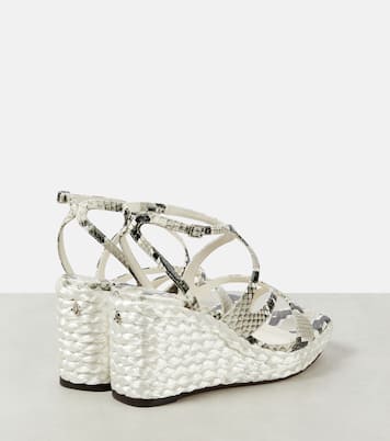 Sandali Ayla 85 in pelle con zeppa | Jimmy Choo