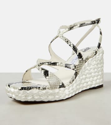 Sandali Ayla 85 in pelle con zeppa | Jimmy Choo