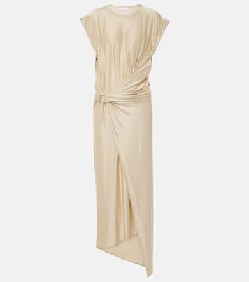 Vestido midi Urania asimétrico drapeado | Rabanne