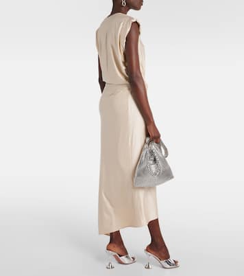 Vestido midi Urania asimétrico drapeado | Rabanne