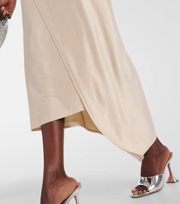 Vestido midi Urania asimétrico drapeado | Rabanne