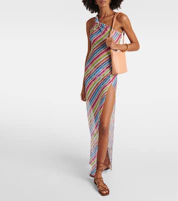 One-Shoulder-Maxikleid aus Häkelstrick | Missoni