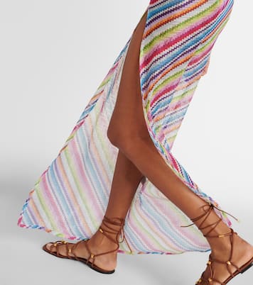 One-Shoulder-Maxikleid aus Häkelstrick | Missoni
