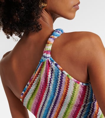 One-Shoulder-Maxikleid aus Häkelstrick | Missoni