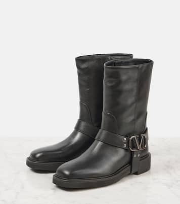 Botas biker VLogo Signature de piel | Valentino Garavani