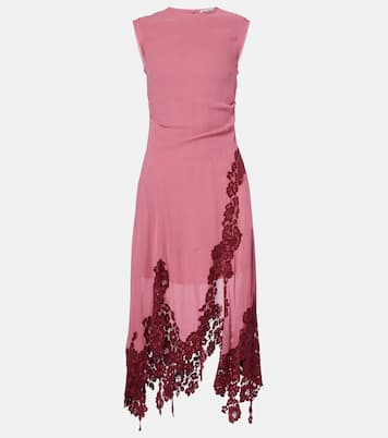 Midikleid aus Crêpe mit Spitze | Acne Studios