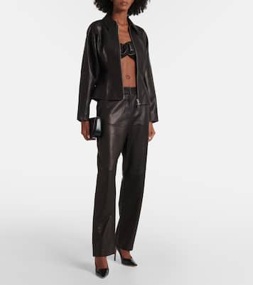 Pantaloni regular in pelle | The Sei