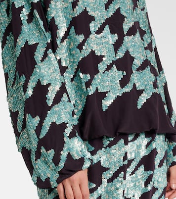 Sudadera de seda con pata de gallo | Dries Van Noten