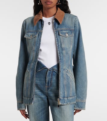 Giacca di jeans con velluto a coste | McQueen