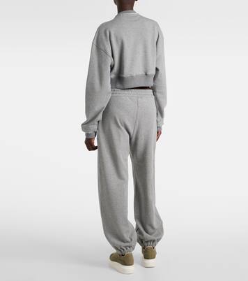 Felpa cropped in cotone con logo | McQueen