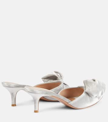 Mules 55 in velluto con fiocco | Gianvito Rossi