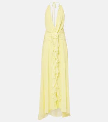 Vestido largo de georgette de seda | Blumarine