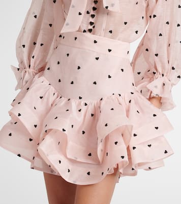 Minigonna Crush Flip in lino e seta | Zimmermann