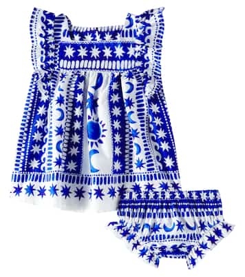 Baby Fases Da Lua Mini cotton top and bloomers set | Fábula