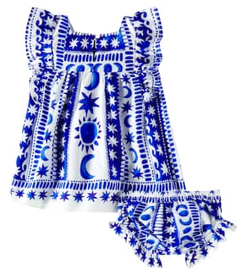 Baby Fases Da Lua Mini cotton top and bloomers set | Fábula