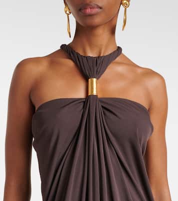 Abito lungo in jersey con ruches | Tom Ford