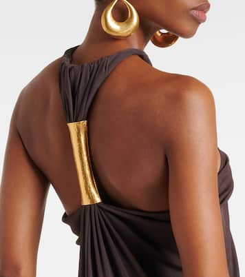 Abito lungo in jersey con ruches | Tom Ford