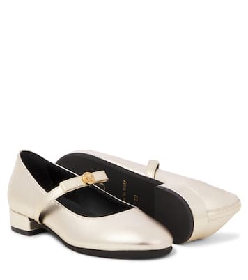Leather ballet flats | Versace Kids