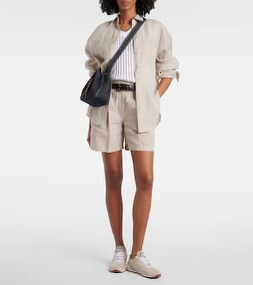 Sneakers in suede con monili | Brunello Cucinelli