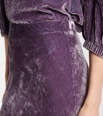 Jupe longue Eza en velours | Velvet