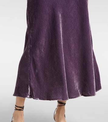 Jupe longue Eza en velours | Velvet