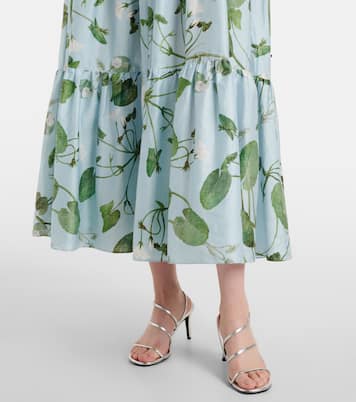 Robe midi en coton à fleurs | Erdem