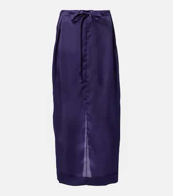 Jupe longue Chenton en organza de soie | Khaite