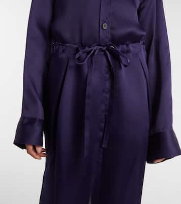 Jupe longue Chenton en organza de soie | Khaite