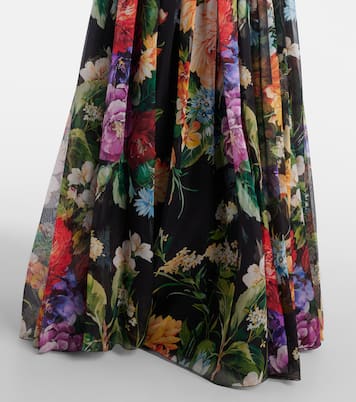 Abito lungo in chiffon di seta | Dolce&Gabbana