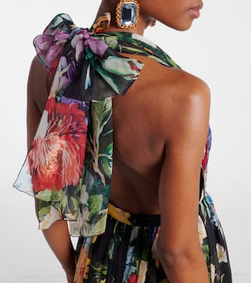 Abito lungo in chiffon di seta | Dolce&Gabbana