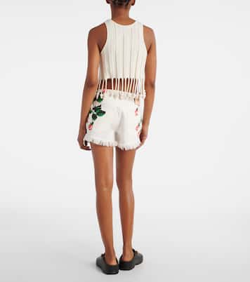 Short Paula's Ibiza en jean à fleurs | Loewe