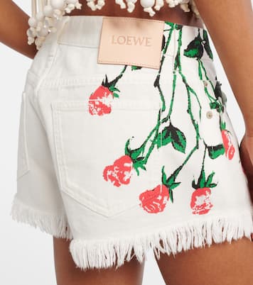 Short Paula's Ibiza en jean à fleurs | Loewe