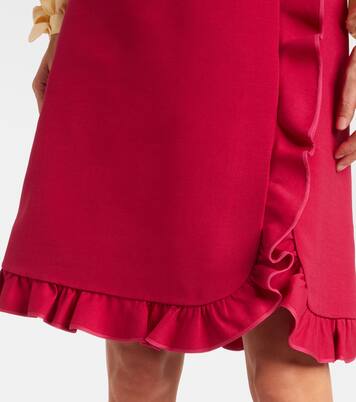 Crepe Couture ruffled midi skirt  | Valentino
